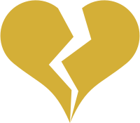 Golden broken heart