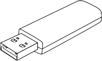 USB stick outline - no text