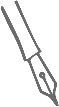 simple fountain pen outline