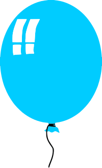 simple balloon - light blue