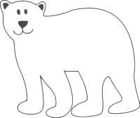 cute bear outline