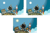 Spaceman discovers planet