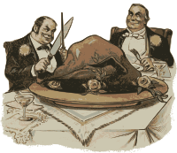 Two Guys Having Thanksgiving Dinner