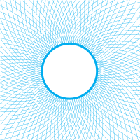 Guilloche blue lines
