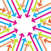 Arrows towards the centre