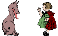 Little Red Riding Hood and Wolf - Colour Remix