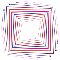 Rectangular shape with arrows