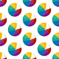 Seamless pattern beach balls