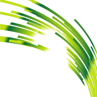 Curved green stripes