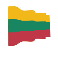 Waving flag of Lithuania