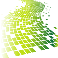 Bursting green tiles