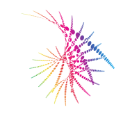 Coloured dots swirl