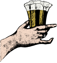 Hand Holds a Glass of Beer