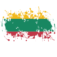 Lithuanian flag ink grunge