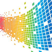 Tiled pattern rainbow colours