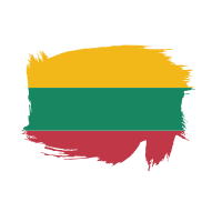 Lithuanian flag paint brush