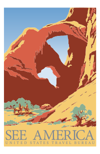 See America travel poster