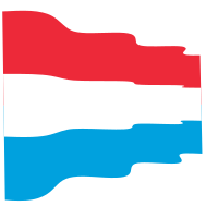 Waving flag of Luxembourg