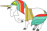 Magical rainbow unicorn