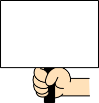 Hand with Sign