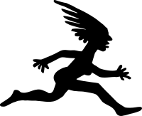 Naked Lady Running Outline