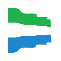 Waving flag of Sierra Leone