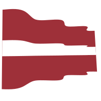 Waving flag of Latvia