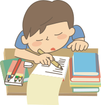 Boy doing homework