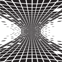 Black tiles reflection