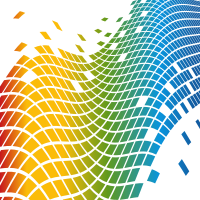 Rainbow tiles abstract pattern