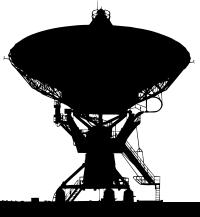 Radio Telescope Silhouette