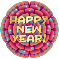 Happy New Year Button