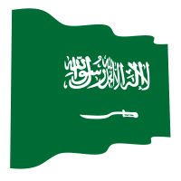 Waving flag of Saudi Arabia