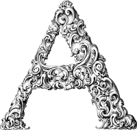 Elegant Flourish Letter A