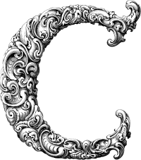 Elegant Flourish Letter C
