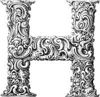 Elegant Flourish Letter H