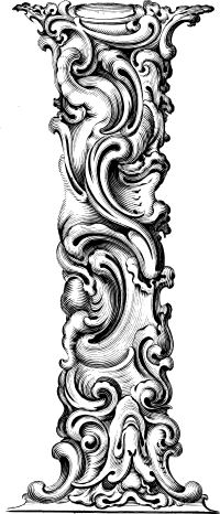 Elegant Flourish Letter I