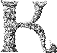 Elegant Flourish Letter K