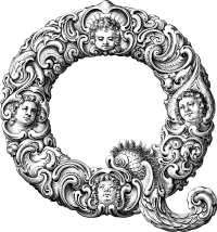 Elegant Flourish Letter Q