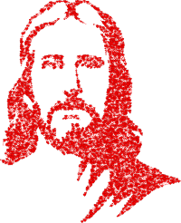 Jesus Portrait Hearts