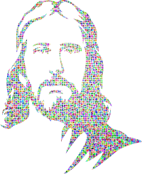Jesus Low Poly Portrait