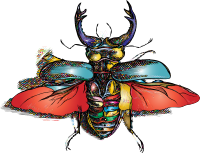 Beetle Spreading Wings Prismatic