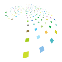 Random tiles spherical shape
