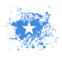Somalia flag paint splatter