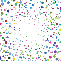 Coloured scattered dots