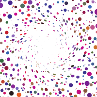 Random coloured dots vector background