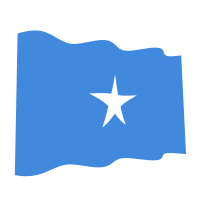 Waving flag of Somalia