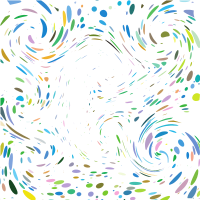 Colourful dots swirl effect