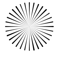 Dotted radial design element