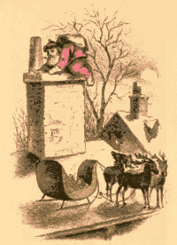 Classic Santa on a Roof